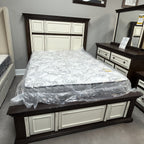 Chiper Wood Queen Bed, Dresser, Mirror, Nightstnad