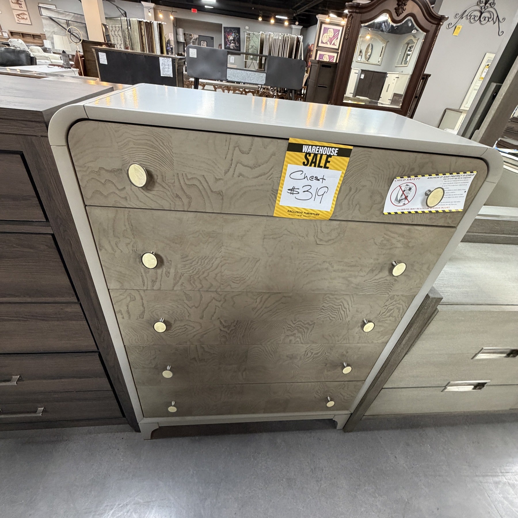 Crescent Taupe Chest