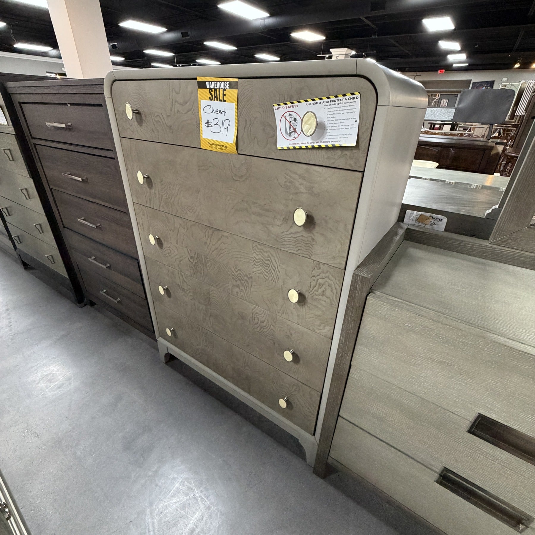 Crescent Taupe Chest