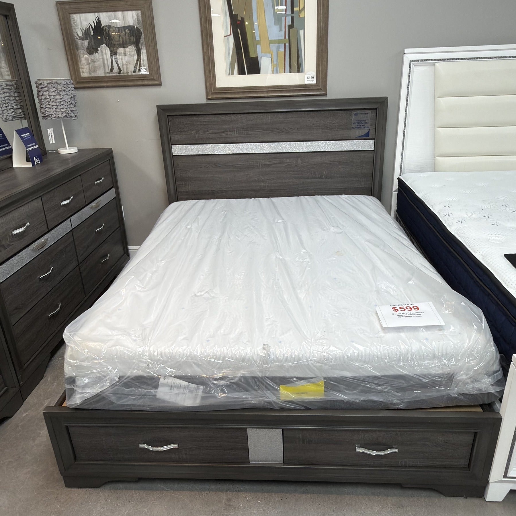 Ember Root Queen Bed, Dresser, Mirror, Nightstand