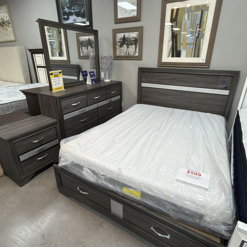 Ember Root Queen Bed, Dresser, Mirror, Nightstand