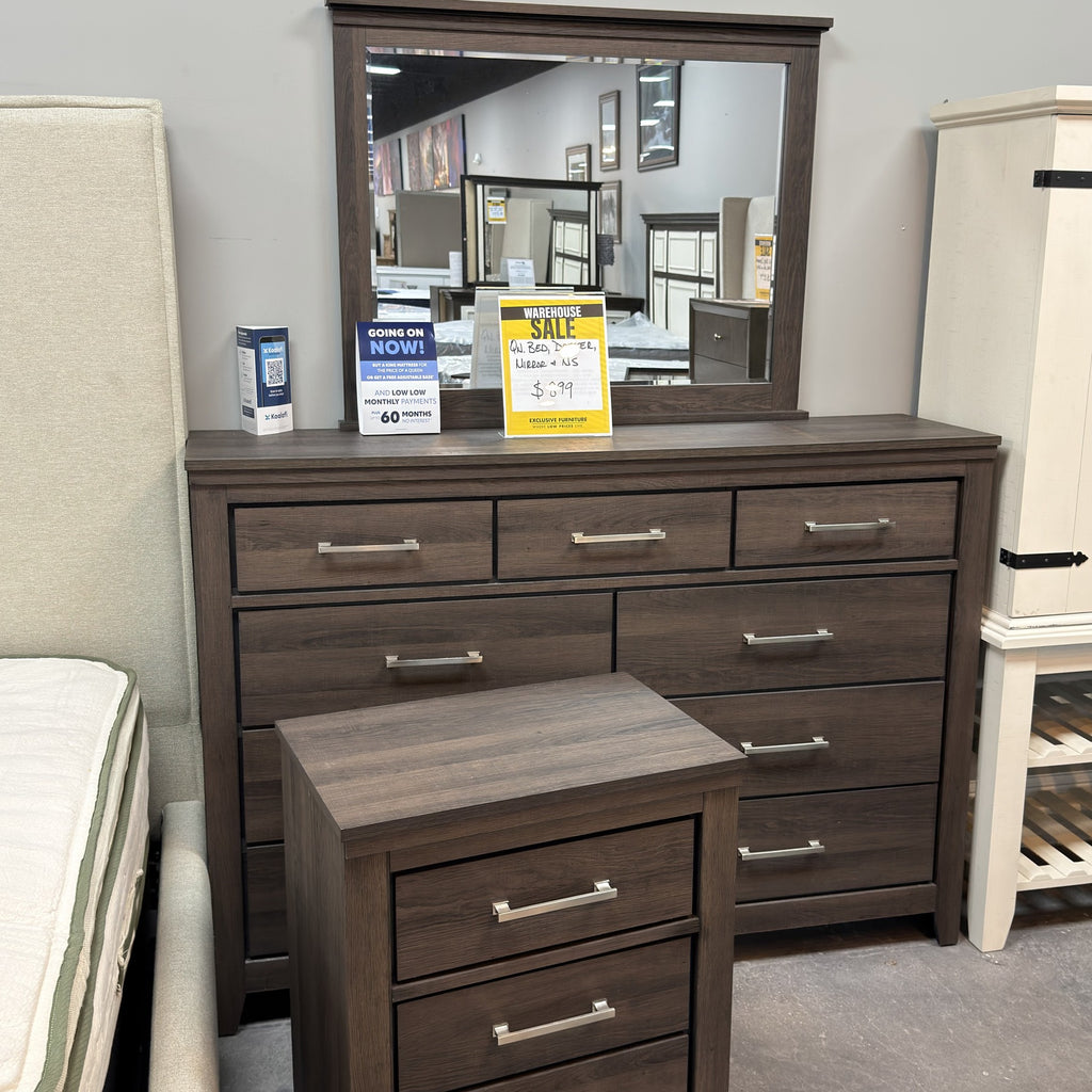 Opal Vault Queen Bed, Dresser, Mirror, Nightstand