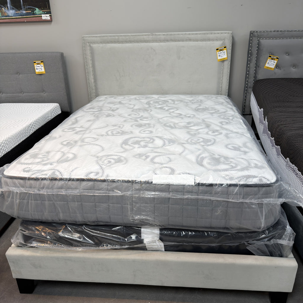 Plaza Studded Platform Queen Bed