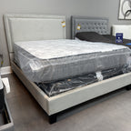 Plaza Studded Platform Queen Bed
