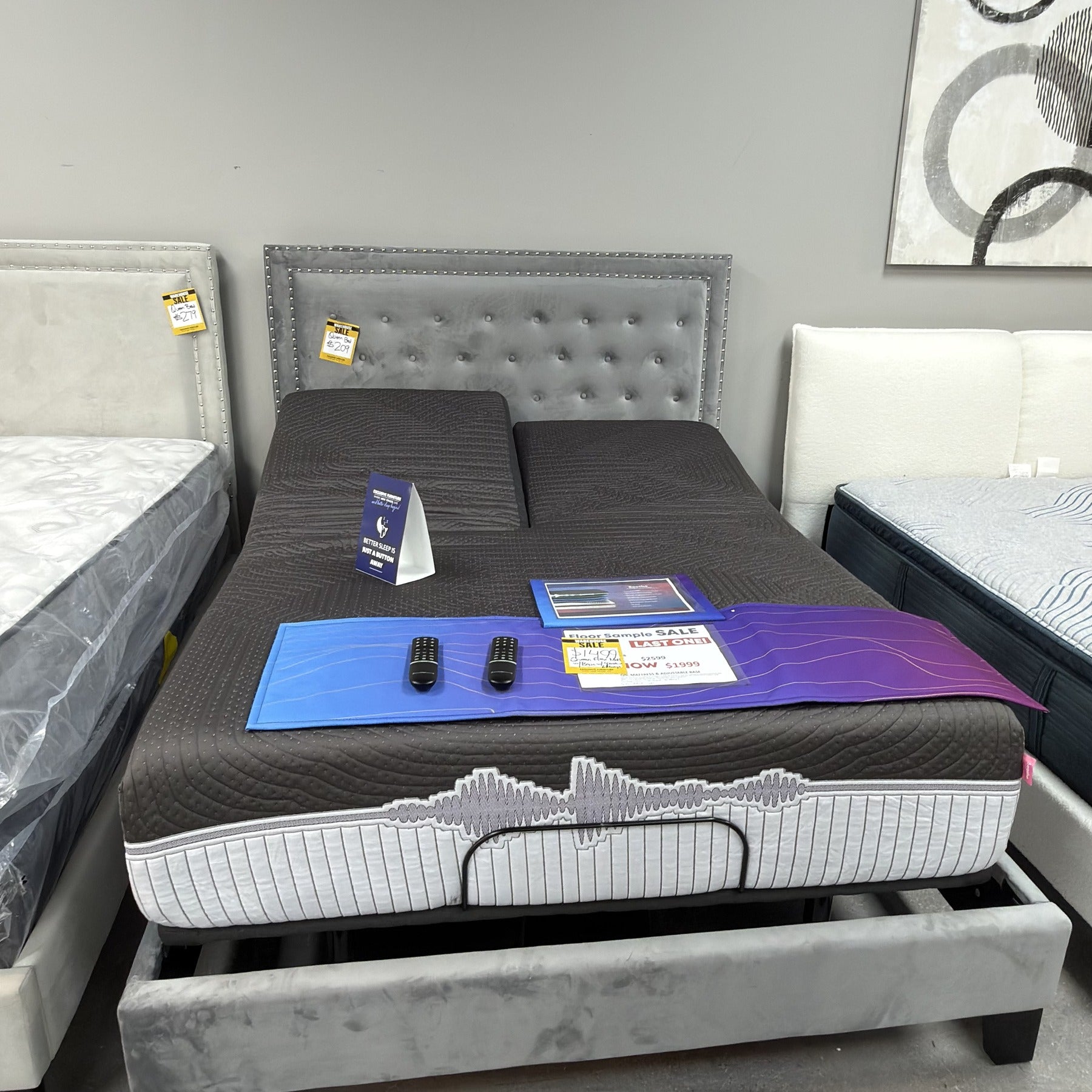 Plaza Studded Platform Queen Bed