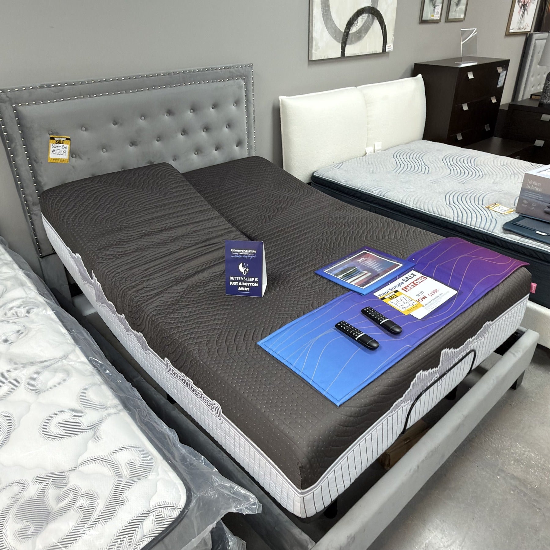 Plaza Studded Platform Queen Bed