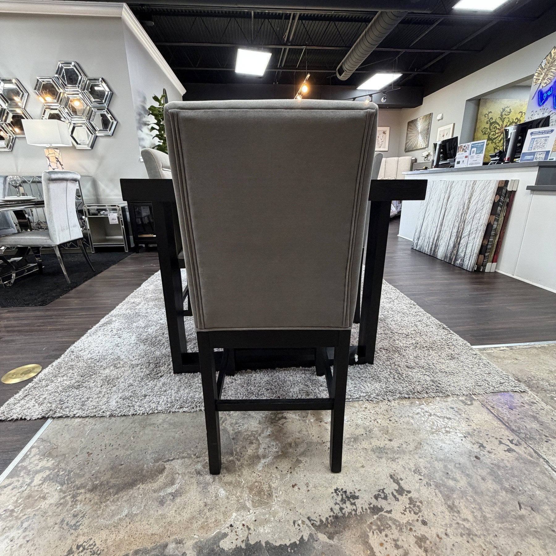 Mercer Charcoal Dining Table & 6 Chairs