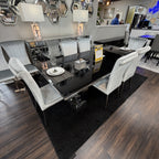 Noir Luxe Dining Table & 8 Chairs