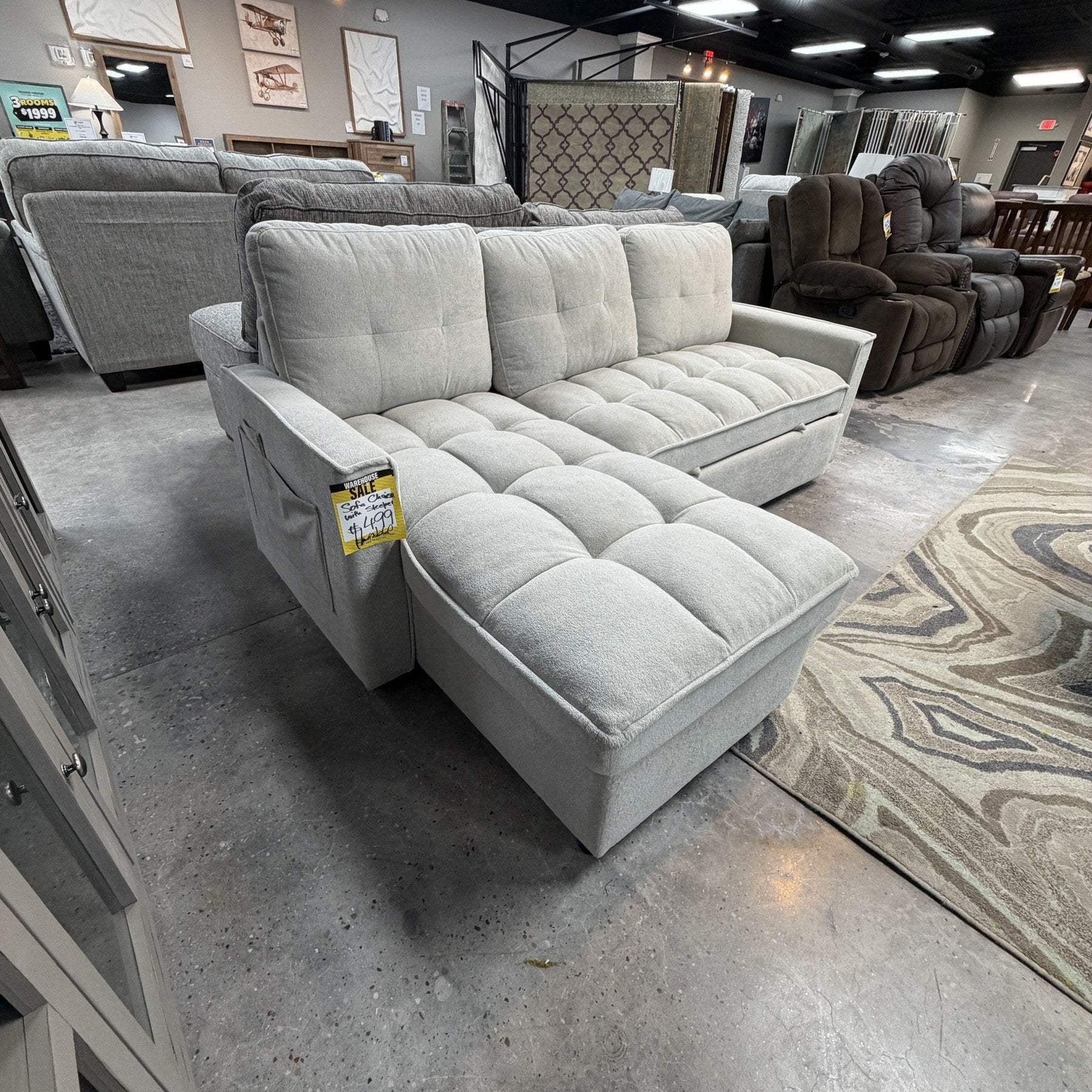 Ascent Sofa Chaise with Sleeper