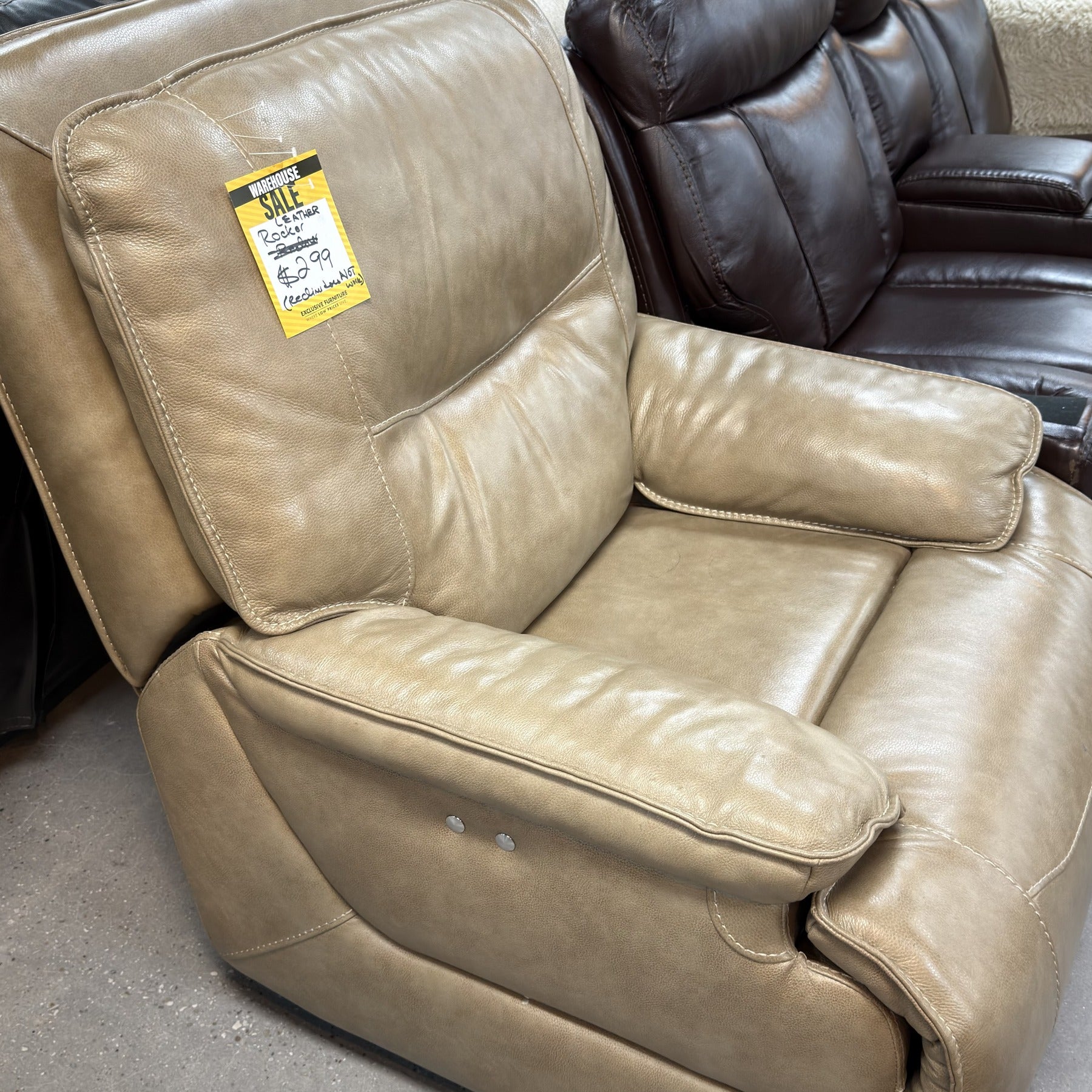 Camel Leather Recliner