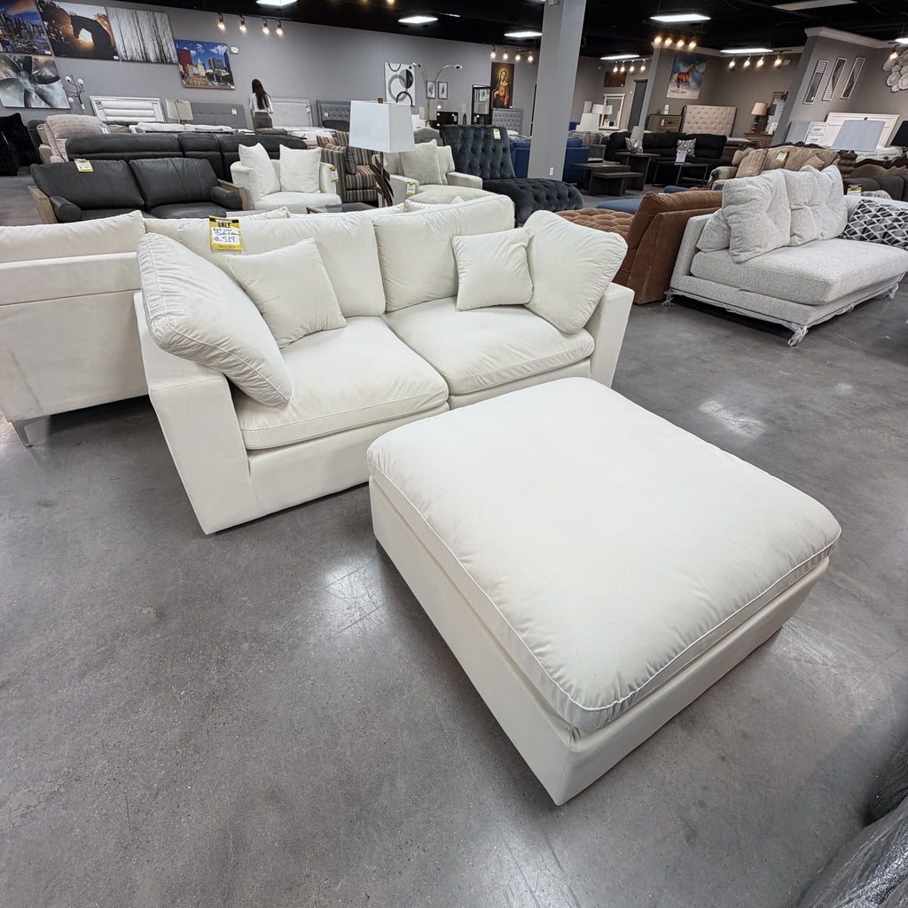 Chauteau Velvet Sofa & Ottoman