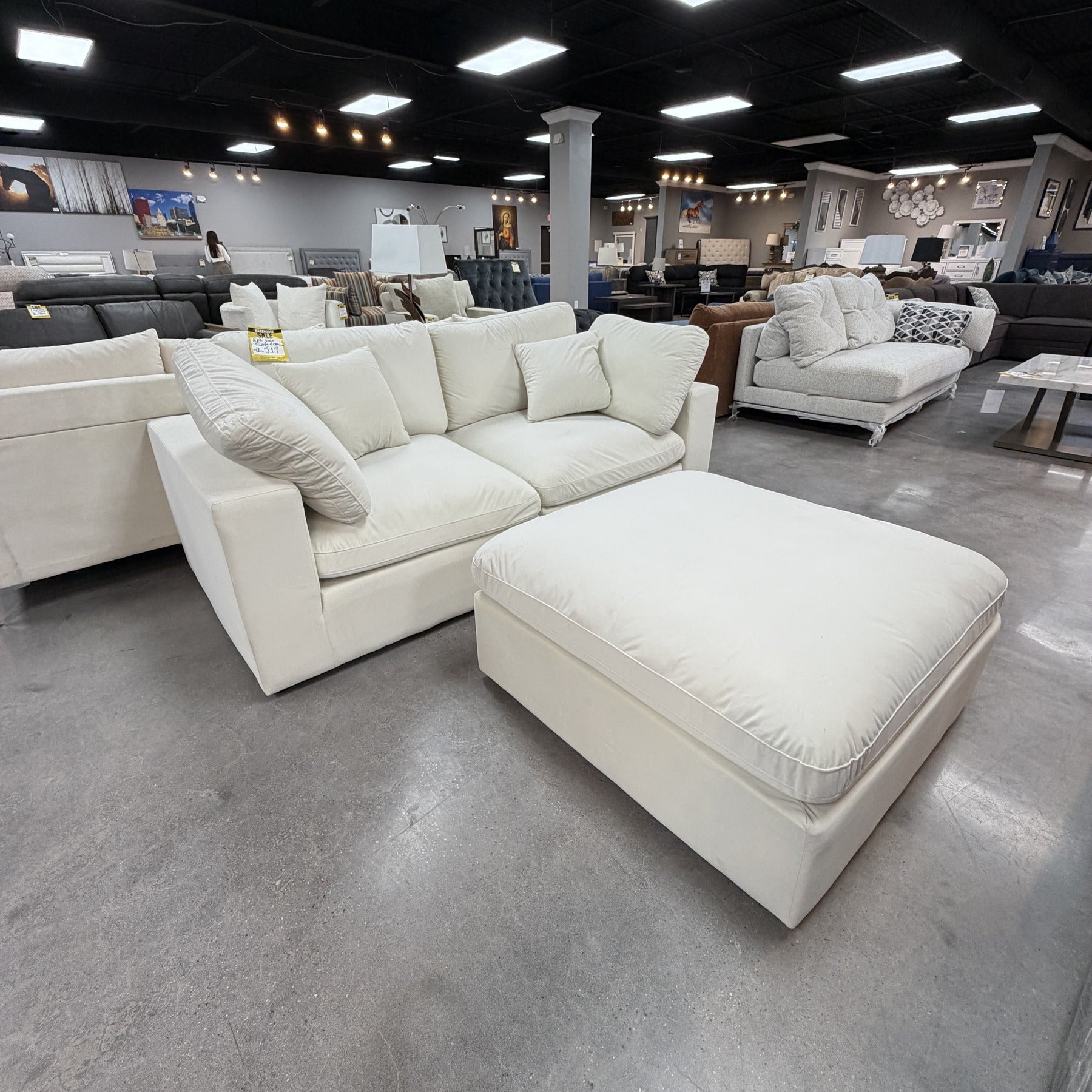 Chauteau Velvet Sofa & Ottoman