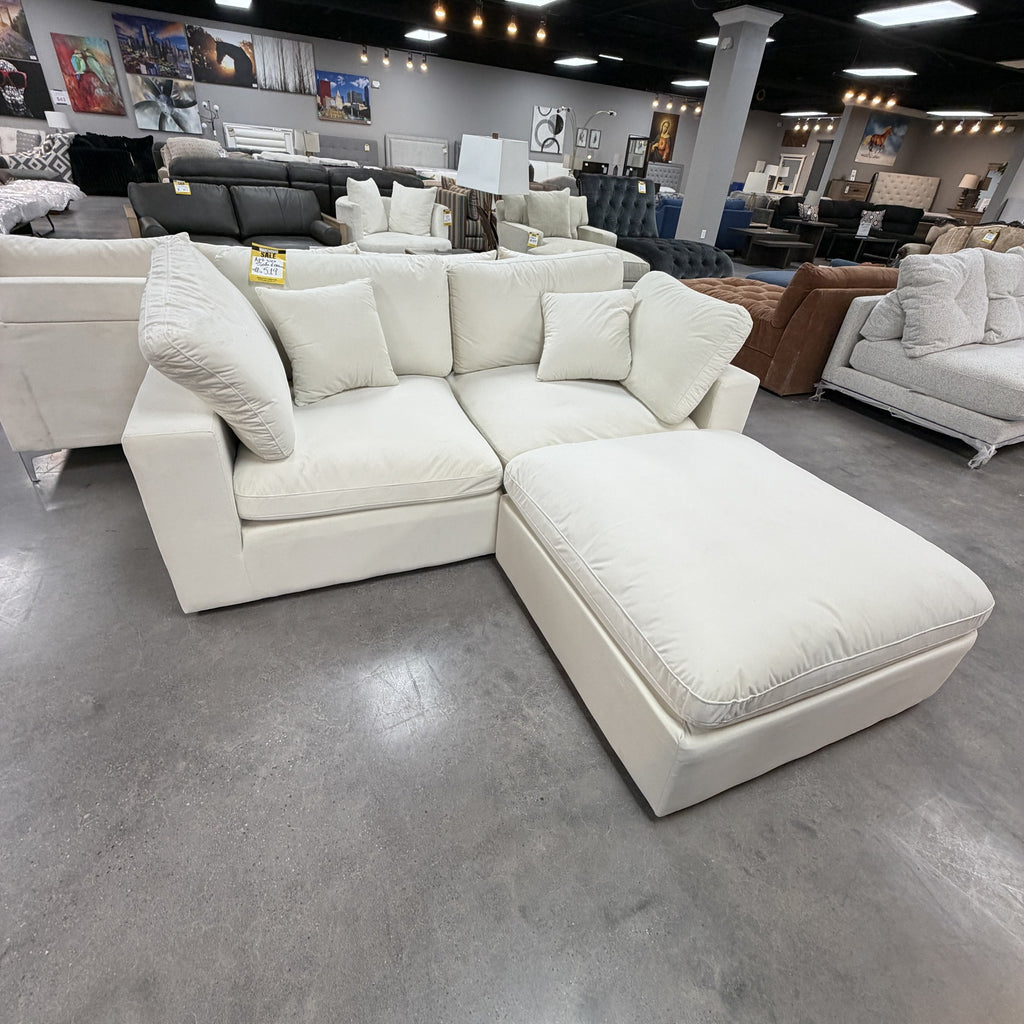 Chauteau Velvet Sofa & Ottoman