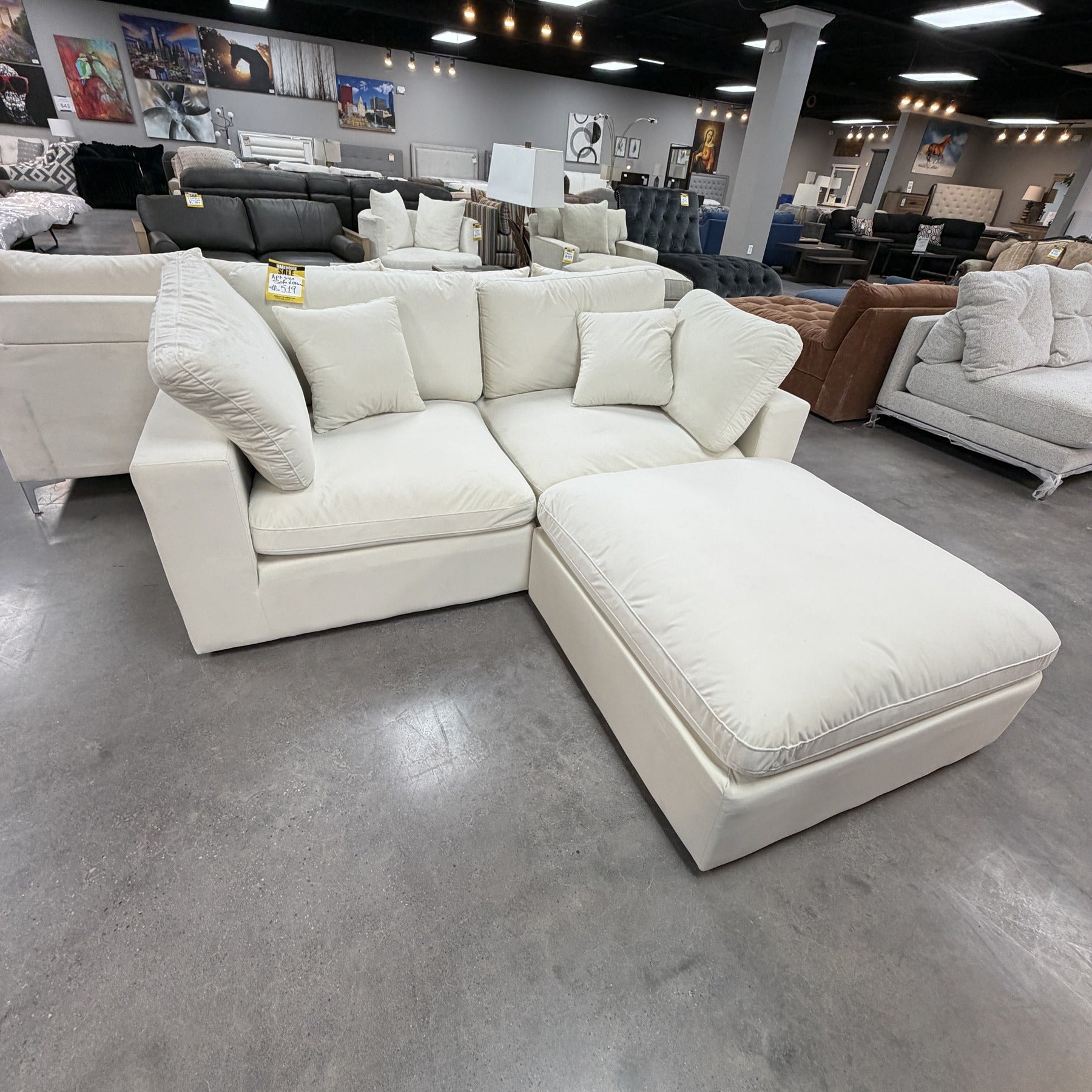 Chauteau Velvet Sofa & Ottoman