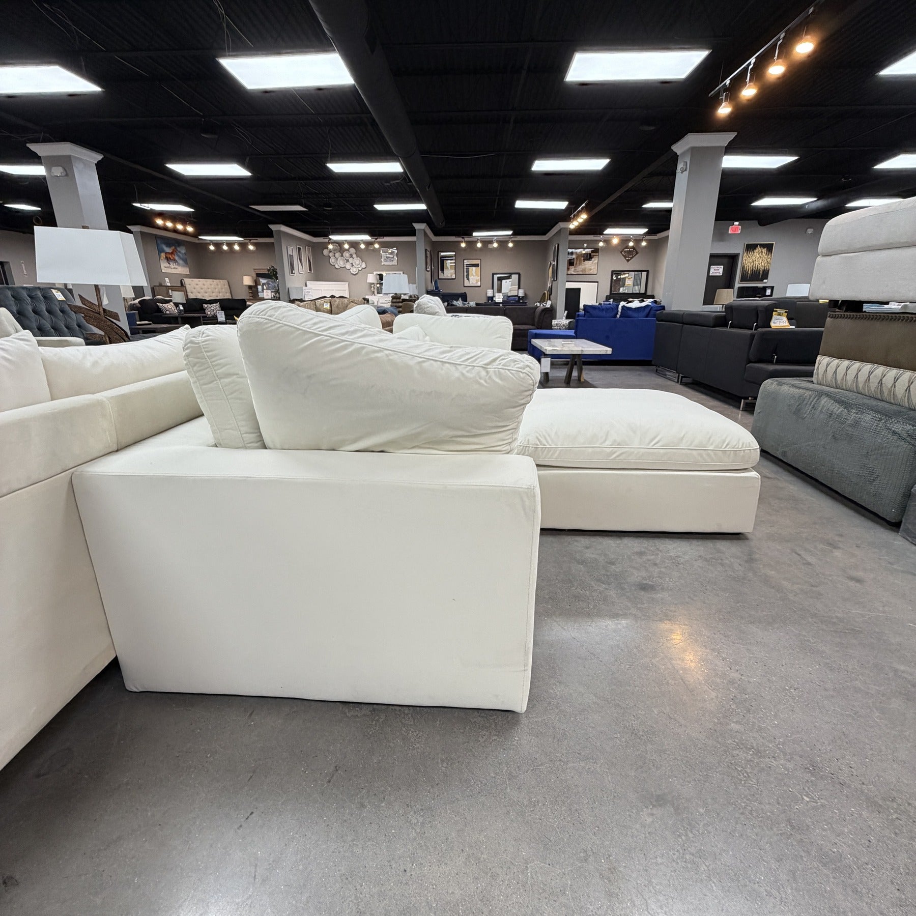 Chauteau Velvet Sofa & Ottoman