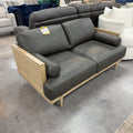 Copenhagen Oak Leather Loveseat