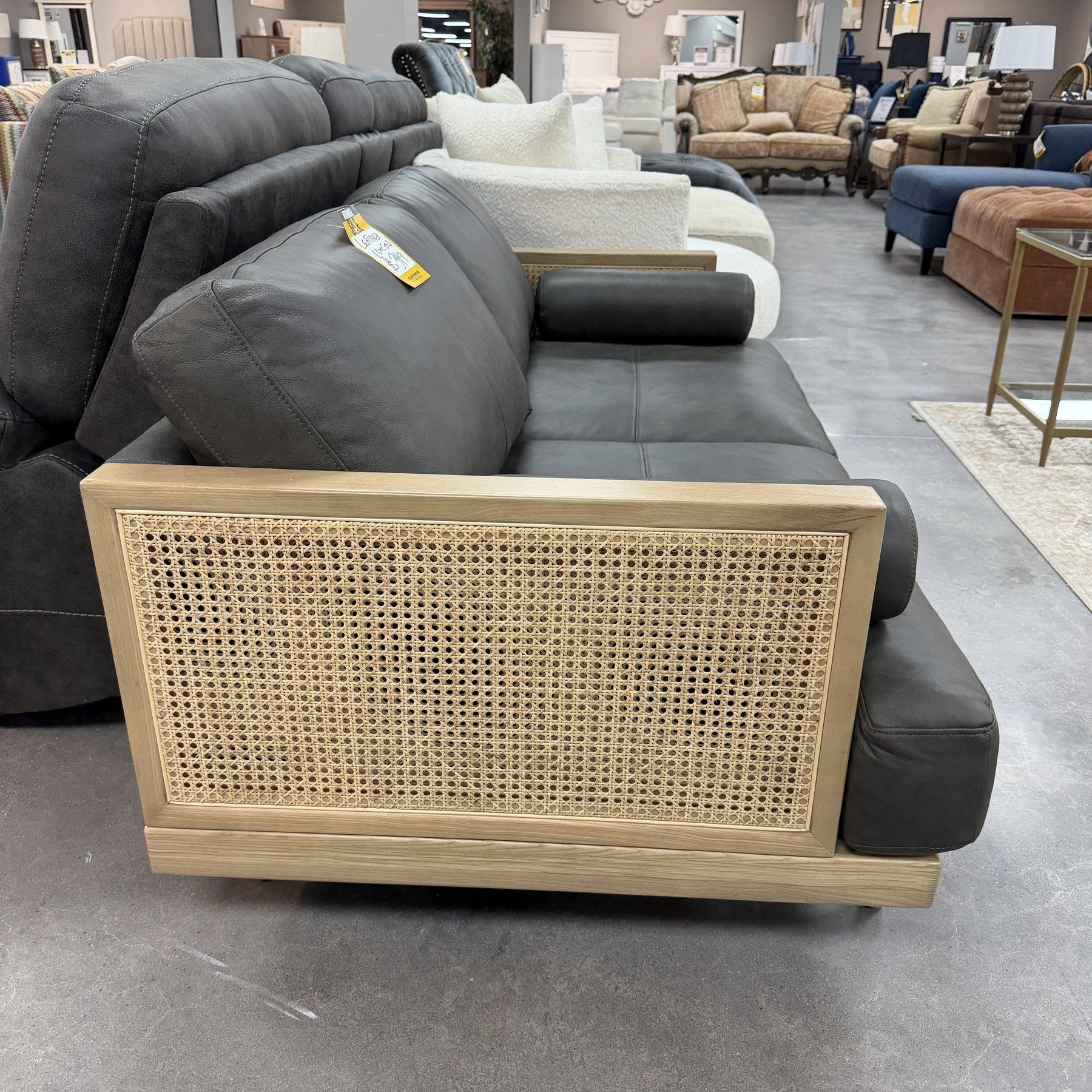 Copenhagen Oak Leather Loveseat
