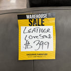 Copenhagen Oak Leather Loveseat