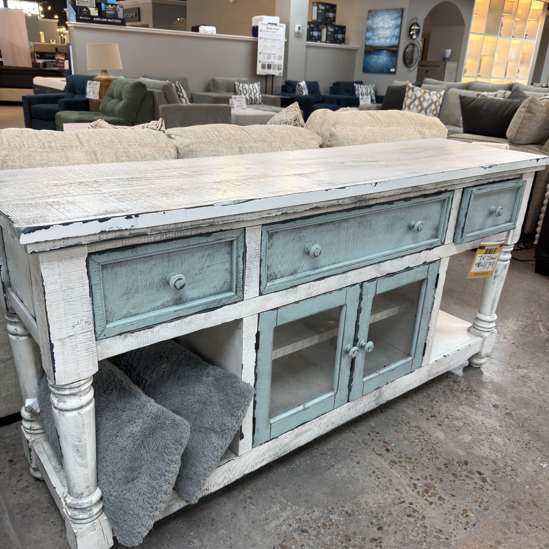 Harbor Blue TV Stand