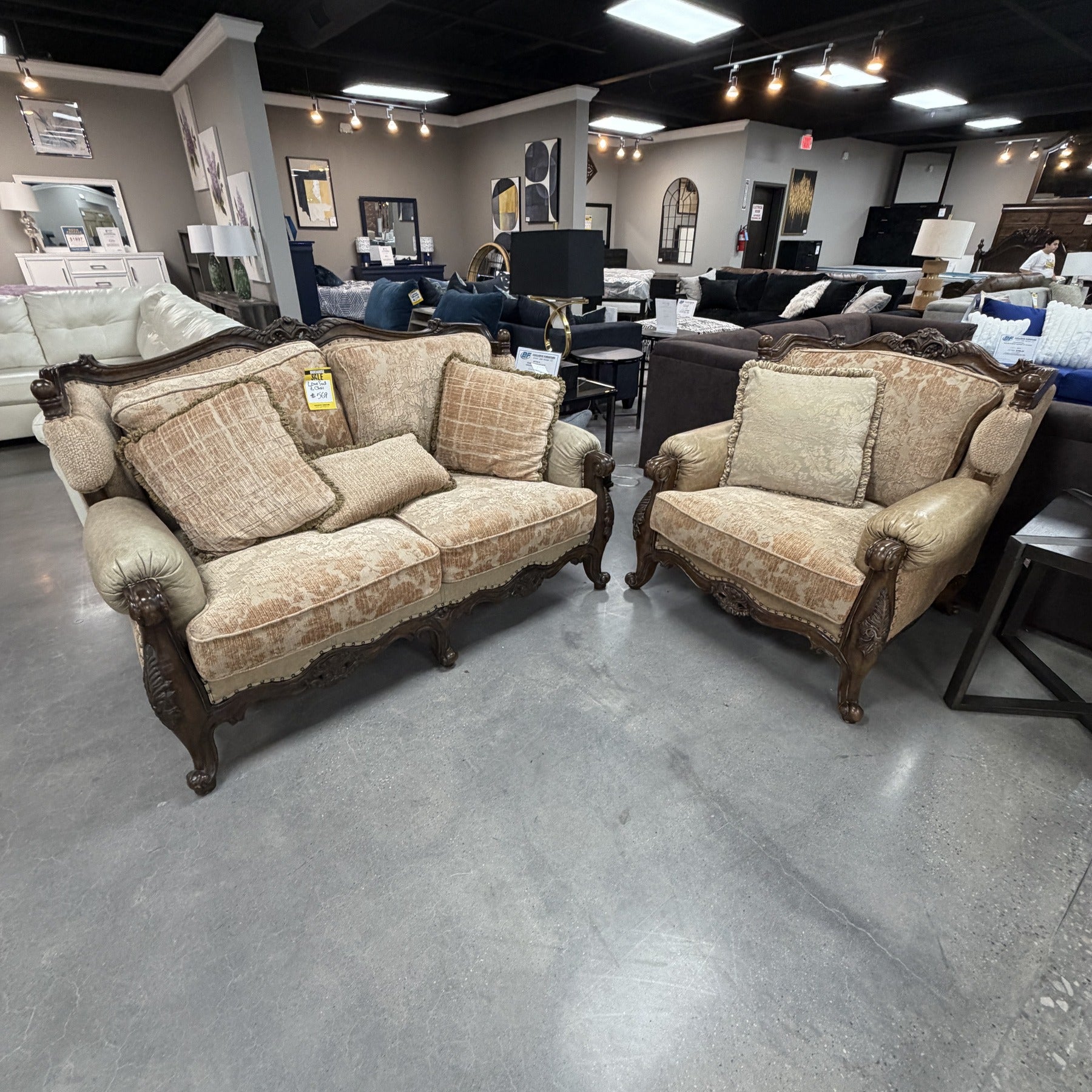 Kensington Baroque Loveseat & Chair
