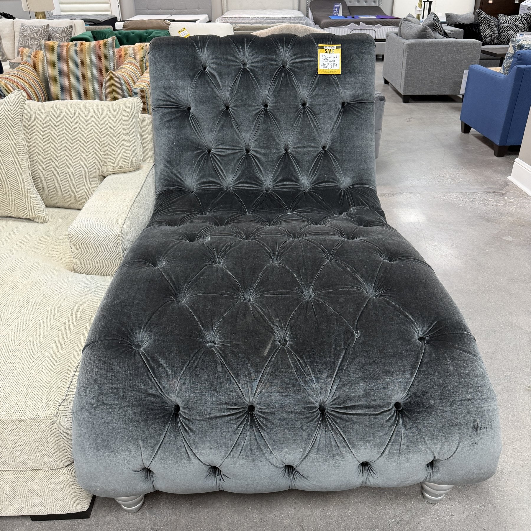 Meridian Velvet Oversized Chaise