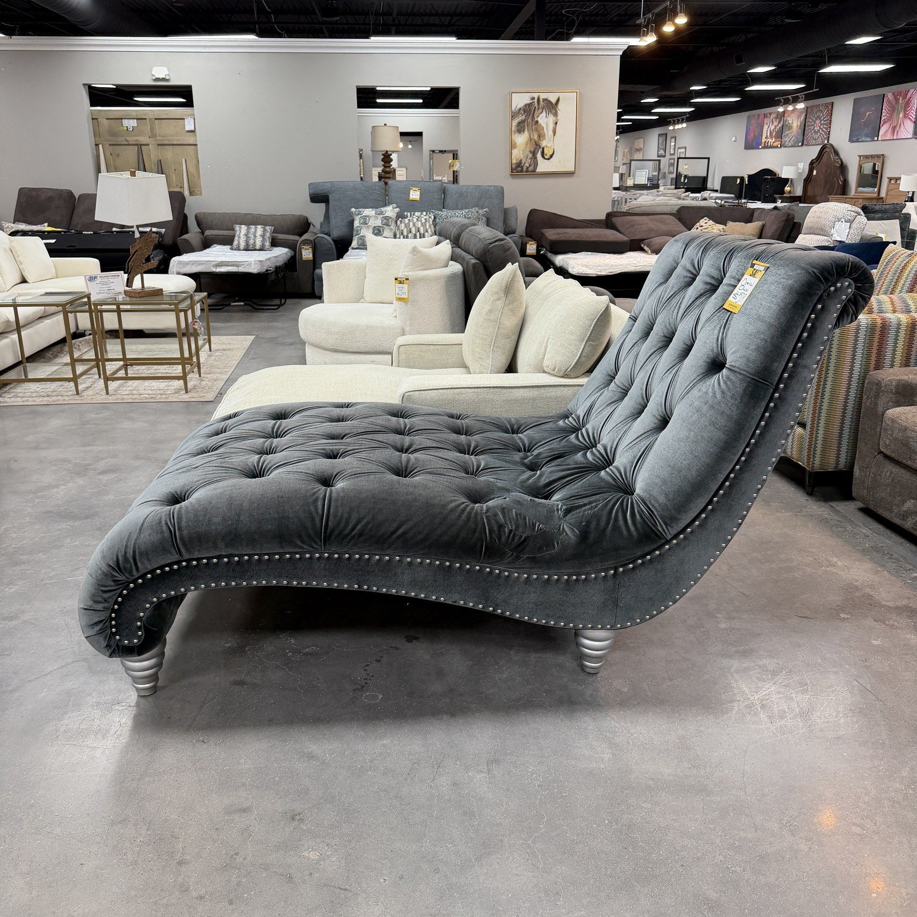 Meridian Velvet Oversized Chaise