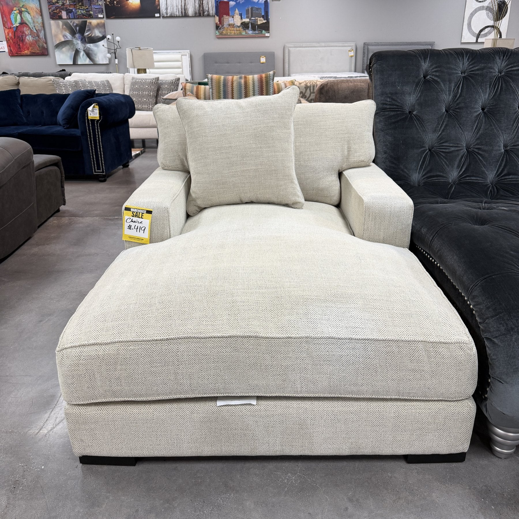 Oatmeal Shore Chaise