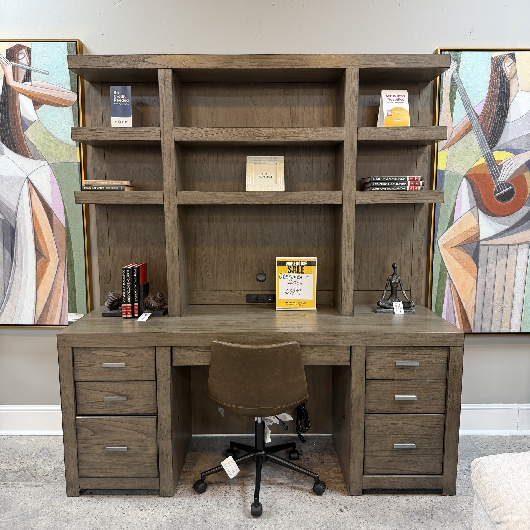 Breckenridge Office Credenea + Hutch